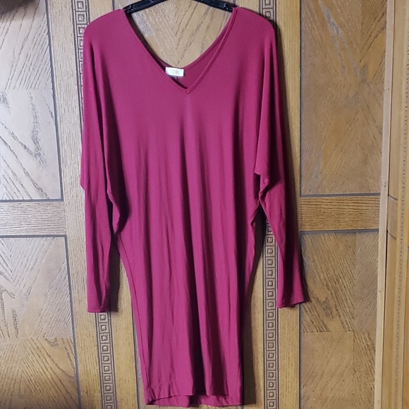 long sleeve fuchsia dress
